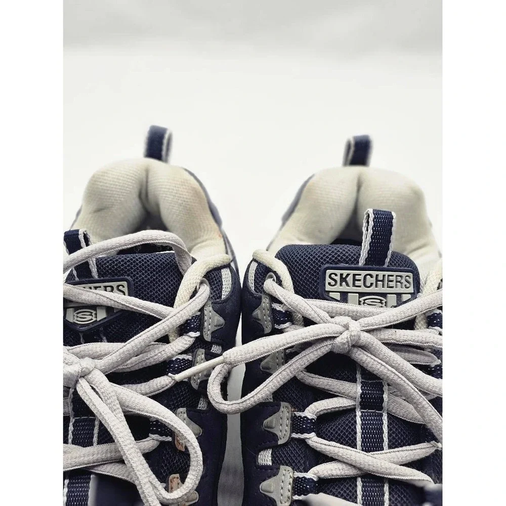 Skechers Steel Toe Work Shoes Men's Sz 12 Navy Blue Grey Chunky Utility Sneakers